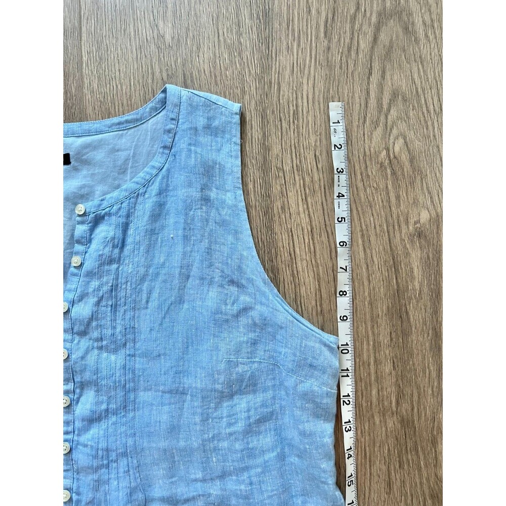Talbots Women’s 16 Linen Shift Dress Seaside Stripe Lined Coastal Timeless Beach - Picture 9 of 11